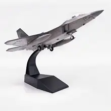 1/100 F22 Fighter Alloy Model with Stand for Tabletop Shelf Office Decoration