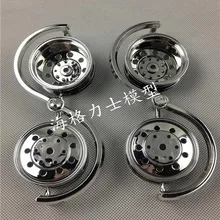 1/14 RC Truck Wheel hub Use Plastic Electroplate Hub Double Wheel hub (4pcs )  for TAMIYA DIY upgrade RC Tractor Truck