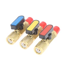 1/4" Male To 1/4" Female SAE Straight Ball Valve Charging Hoses HVAC   HVAC/r   A/C Manifold Accessories For R22 Refrigerant