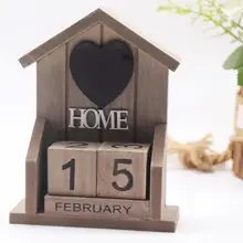 1 Set European Style Vintage-looking Perpetual Calendar Convenient Desk Perpetual Calendar Fashion Office Decor