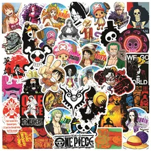 10/30/50 PCS One Piece Anime Graffiti Stickers Waterproof Anime Luffy Sticker Bicycle Guitar Laptop Graffiti Decals Kid Toys