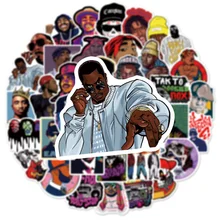 10/50PCS Hip Hop Sticker Cool DJ Rap Graffiti Rock Vinyl Stickers for Adults DIY Bike Laptop Skateboard Stickers Waterproof