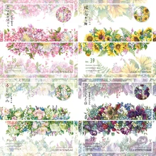 10 Meter The Four Seasons Scenery Poetry Washi Tape Floral Decorative Tapes
