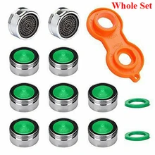 10 Pcs Faucet Tap Water Saving Aerator Copper with Faucet Aerator Wrench Jet Regulators Filter Spare Part for Kitchen Bath Tools