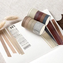 10 pcs/set Retro Impression Masking Washi Tape Decorative Adhesive Tape set Decora Diy Scrapbooking Sticker Label Stationery