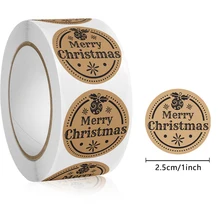 100-500pcs Merry Christmas Santa Claus Labels Stickers for Gift Package Card Envelope Wrapping Party Baking Small Business