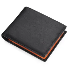 100% Genuine Leather Men Wallets Colorblock RFID Blocking Wallets For Women Coin Purse Cardholder Vintage Casual Wallet Men 2022