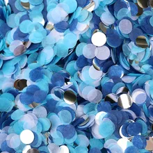 1000pcs/bag 1cm Paper Confetti Mix Color for Wedding Birthday Party Decoration Round Tissue for Clear Balloons Throwing Supplies