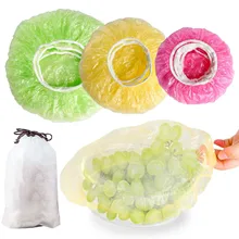 100Pcs Reusable Durable Food Storage Covers for Bowls Elastic Colorful Plate Covers Bowl Covers Dish For Indoor Outdoor Picnic