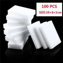 100pcs 100 x 60 x 10mm Melamine Sponge Magic Sponge High Density Eraser Home Cleaner Cleaning Sponges for dish Kitchen