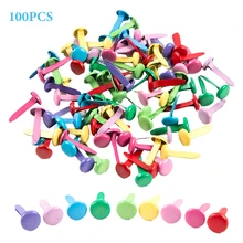 100pcs Split Pin Home Office Multifunctional Decorative Alloy Colorful Split Pins For Kids DIY Paper Crafts Scrapbooking