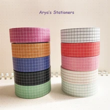 10M Grid Washi Tape Checkered Simple Masking Tape Sticker DIY Adhesive Tape Scrapbook Decorative Label Sticker