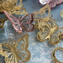 10PCS/BAG Acrylic Butterfly Cake Decoration Party Favors Wedding Happy Birthday Cake Topper Cake Decorating Supplies Home Decor