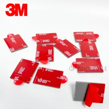 10pcs 3M VHB #4991 Double-sided Acrylic Super Thick Foam Tape 18mmx24mm with Handle Bar / with Remove Tab 2.3mm Thick