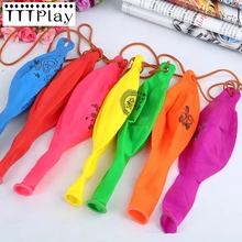 10pcs/lot 12Inch 6g With A Rubber Band Dither Pat Hand Fitness Balloons Children's Toys Happy Birthday Party Decoration Balloons