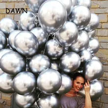 10pcs/lot New Glossy Metal Pearl Latex Balloons Thick Chrome Metallic Colors Inflatable Air Balls Globos Birthday Party Decor