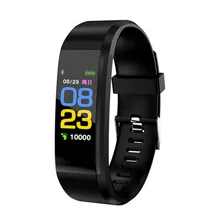 115 Plus Smart Wristband Smart Watch Fitness Tracker Health Heart Rate Monitor Smart Band Tracker Bracelet Waterproof Smartwatch