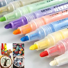 12 Colors Acrylic Paint Pens Waterproof Permanent Marker Pens Acrylic Pens for DIY Rock Stone Ceramic Glass Mugs Wood