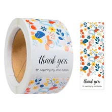 120Pcs 3*9CM Thank You Stickers This Package Is Happy To See You Too Seal Labels for Gift Card Box Packaging Party Baking decor