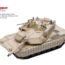 12208PB Diecast Army Tank Model 1:72 M1A1 TUSK 1st Tank Battalion 1st Marines Division U.S. Marine Corps toys Collection