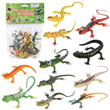 12Pcs/6Pcs Simulation Lizard Model 12 Lizard Gecko Chameleon Simulation Model Science Education Toys For Children Fidget Toys