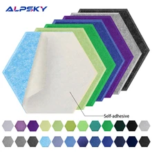 12Pcs Hexagon Self-adhesive Soundproofing Wall Panels Sound Proof Acoustic Panel Study Meeting Room Nursery Wall Decor Home Deco