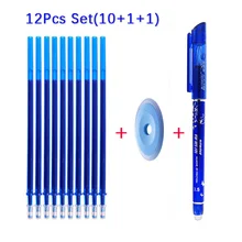 12pcs/lot 0.5mm Magic Erasable Pen Refills Washable Handle Erasable Gel Pen Set Office School Writing Supplies Kawaii Stationery