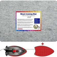 13.5×17 Inch Wool Ironing Mat for Quilting - New Zealand Wool Pressing Pad Iron The Protective Mesh and Silicone Iron Rest Pad
