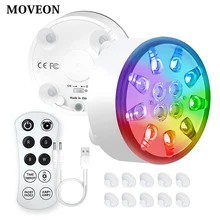 13 LED Rechargeable Submersible LED Light IP68 Waterproof Underwater USB Swimming Pool Night Lamp With Suction Cups 2022 Newest