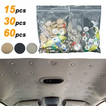 15/30/60pcs Car Interior Roof Buckles Headliner Ceiling Cloth Fixing Screw Care Fabric Buckle Rivets Retainer Cap Repair Tool