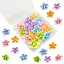 15PCS/Box Color Flower Shape Thumb Tack Standard Pin for Wall Decor Cork Board Thumbtacks Photo Push Pins Office School Supplies