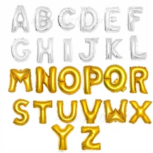 16/32inch Gold Foil Letter Alphabet Balloon Happy Birthday Party Balloons Wedding Decoration Kids Toys Baby Shower Air Balloon