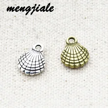 16pcs  Hot  Sell  Metal  Vintage  Double Sided  Shell  Charms Pendant  Fit Jewelry Pendant Charms Makings DIY Handmade Craft