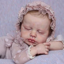 19 Inch Loulou 3D Painted Lifelike Newborn Bebe Reborn Doll With 3D Painted Vessels can be seen bonecas infantil meninas