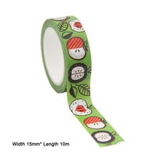 1PC 15MM*10M Green Apple Leave Washi Stickers Masking Tapes Decorative  DIY Stationery office supplies kawaii washi tape