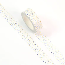 1PC 15mm*10M Happy Easter's Day Colorful Foil stars Decorative Washi Tape Scrapbooking Masking Tape Stationery office supplies