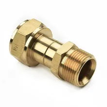 1PC Brass High Pressure Washer Adpaters Swivel Joint Connector Hose Fitting M22 14mm Thread 360 Degree Rotation Hose Sprayer
