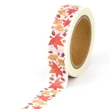 1PC Decorative Cute Maple Leaf Japanese Paper Washi Tape Craft Journal  Masking Tape Stationery