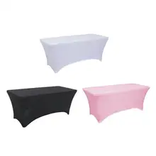1PC Elastic Wedding Dining Decor Rectangular Spandex Tablecloth Stretch Table Cover  Salon Massage Elastic Bed Cover