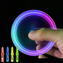1PC Interesting toy Fingertip Rotating spinner Gyro toy Pen Led Luminous Gyro Pen Office Anti Stress kinetic desk toy