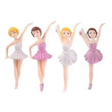 1PC Mini Ballerina Girls Doll Resin Crafts Miniature Dancing Girl  Micro Landscape Fairy Garden Ornament Doll House Accessories