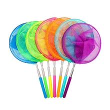 1PC Stainless Steel Retractable Children Fishing Net Bucket Pool Cleaning Net Summer Outdoor Swimming Pool Cleaner Accessories