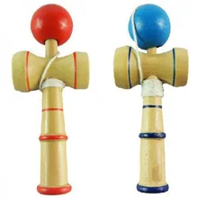 1PCS Kids Wooden Kendama Coordinate Ball Japanese Traditional Skillful Juggling Wood Game Balls Bilboquet Skill Educational Toys