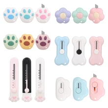 1Pc Mini Utility Knife Portable Retractable Letter Opener Box Cutte Carton Opener Cutting Tool School Office Supply Random Color