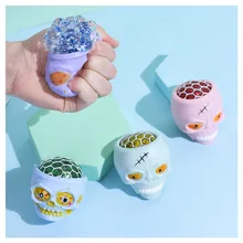 1Pcs Ball Decompression Toy Creative Funny Skull Squeeze Anxiety Relief Sensory Tool for Kids / Adults