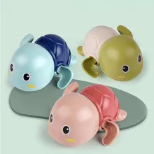 1Pcs Bath Toys Children Water Chain Clockwork Cute Cartoon Animal Turtles Baby Bathing Kids Beach Bath Toys Multiple Coulors