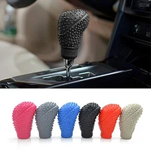 1Pcs Car Gear Shift Knob Cover Soft Silicone Nonslip Oval Shape Shifter Knob Cover Protector Case Auto Interior Accessories