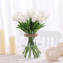 1Pcs White Tulip Artificial Flower for Wedding Decoration Flowers Home Garen Decor Artificial Tulip Home Decoration