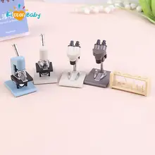 1Set Doll House Miniature Microscope Laboratory Equipment Tube Rack Laboratory Accessory Decor Toy Accessories Decor