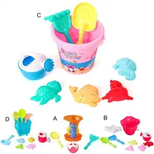 1Set Multifunctional Sand Toys Ergonomic Design Storage Net Bag Lightweight No Burr Bright Color Beach Sand Toys Set for Fun